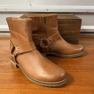 Frye Women Tan Leather Cara O-ring Harness Western Boot Size 11